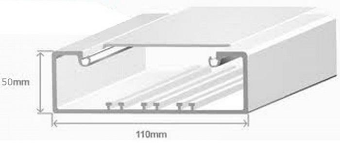 Calha p/ Distribuição 110x50mm Branca (2 mts) - EFAPEL