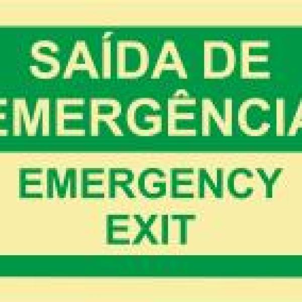 Saída de Emergência - Fotoluminescente (200mmx100mm)