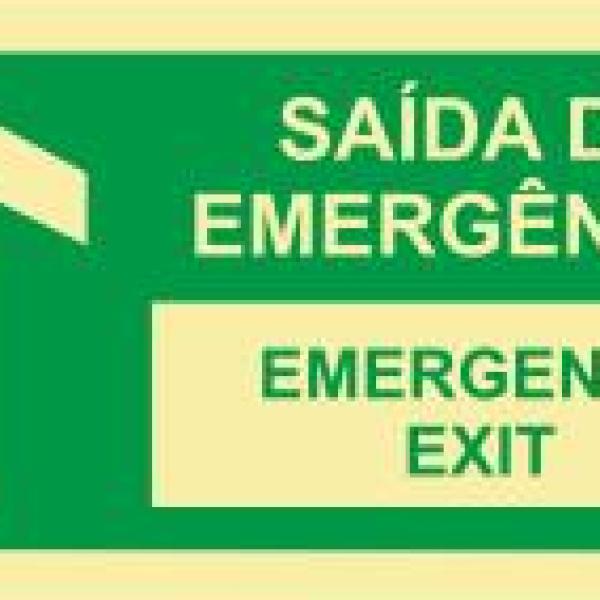 Saída de Emergência - Fotoluminescente (200mmx100mm)