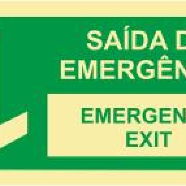 Saída de Emergência - Fotoluminescente (200mmx100mm)