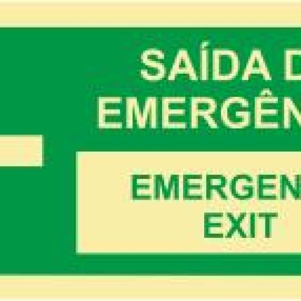 Saída de Emergência - Fotoluminescente (200mmx100mm)