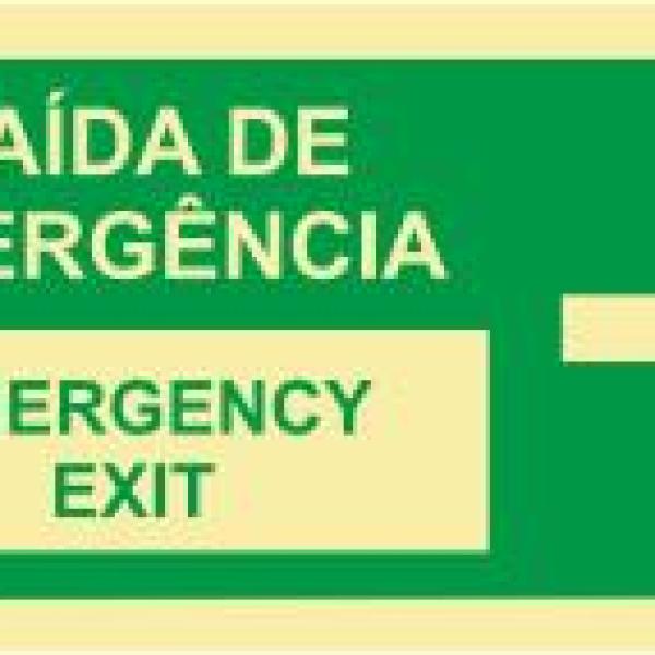 Saída de Emergência - Fotoluminescente (200mmx100mm)