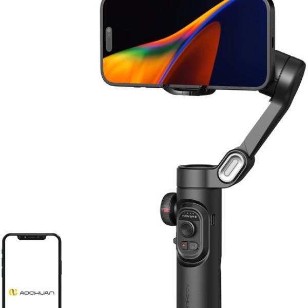Estabilizador Gimbal XE c/ Sensor IA (Preto) - AOCHUAN
