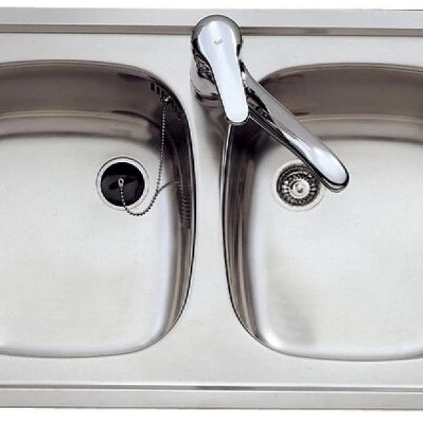 Lava Loiça Duplo de Encastre E/800.440 2C (Inox) - TEKA