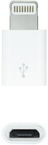 Adaptador Micro - USB Fêmea - Lightning iPhone Macho - Nanocable