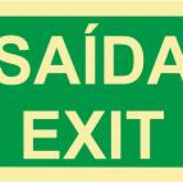 Saída de Emergência - Fotoluminescente (200x100mm)
