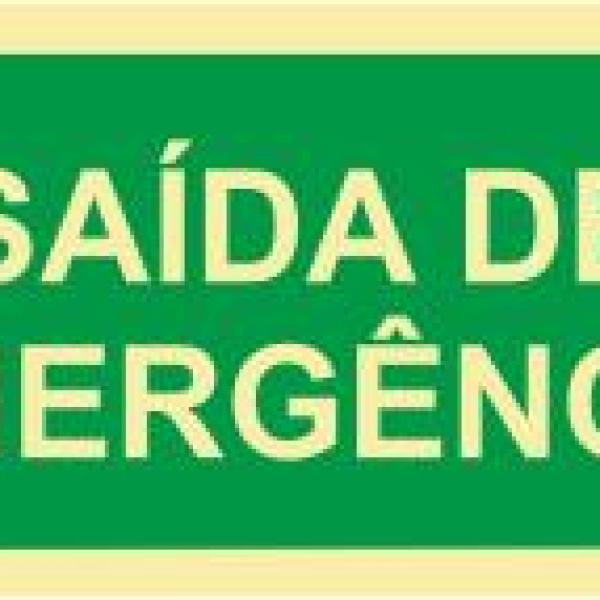 Saída de Emergência - Fotoluminescente (200x100mm)