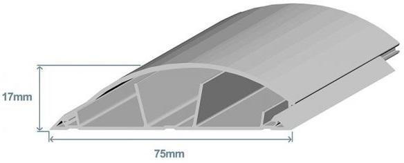 Calha de Chão 75x17mm Cinzenta (2 mts) - EFAPEL