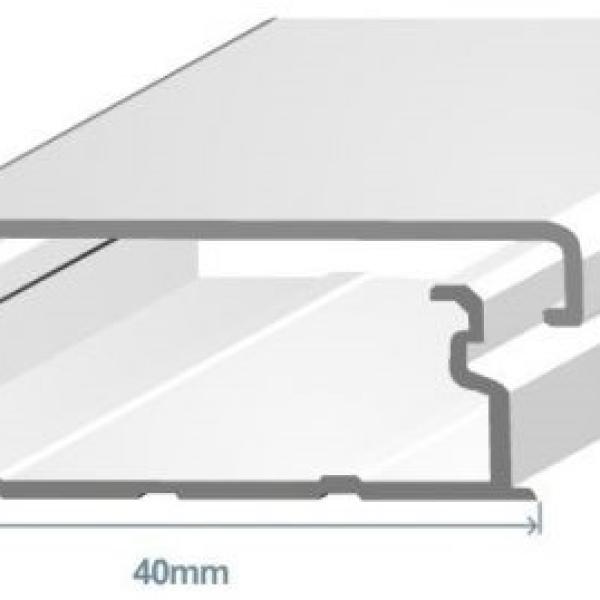 Calha 40x12,5mm Branca s/ Divisoria (2 mts) - EFAPEL