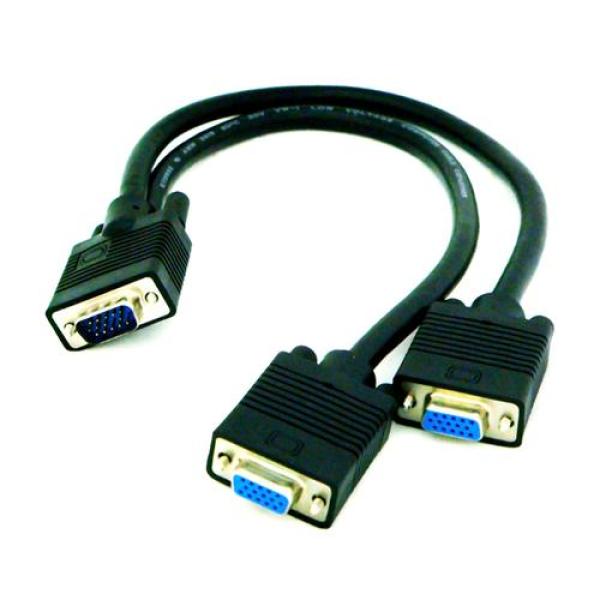 Spliter VGA Macho - 2x VGA Femea - Nanocable