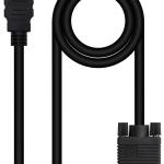 Cabo Conversor HDMI Macho - VGA (D - Sub) Macho Preto (1.8 metros) - NANOCABLE — Recondicionado
