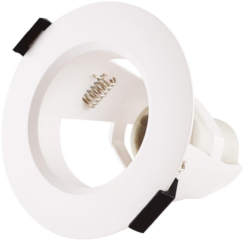 Suporte de Encastre Ø95mm p/ Lâmpada E14 (Branco) - GSC