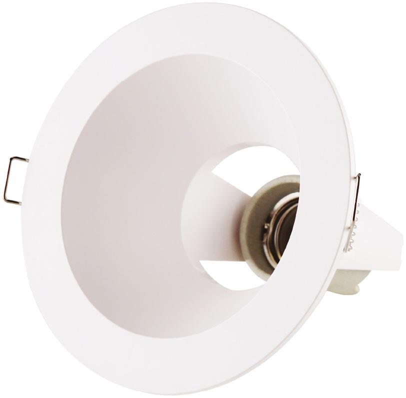 Suporte de Encastre Ø125mm p/ Lâmpada E27 (Branco) - GSC