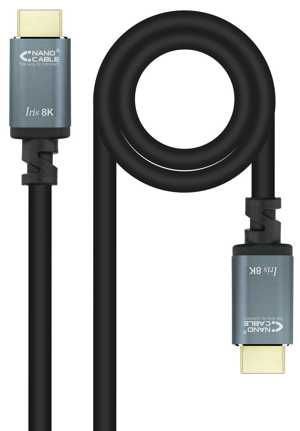 Cabo HDMI Macho - HDMI Macho 2.1 Iris 8K (1 metro) - Nanocable