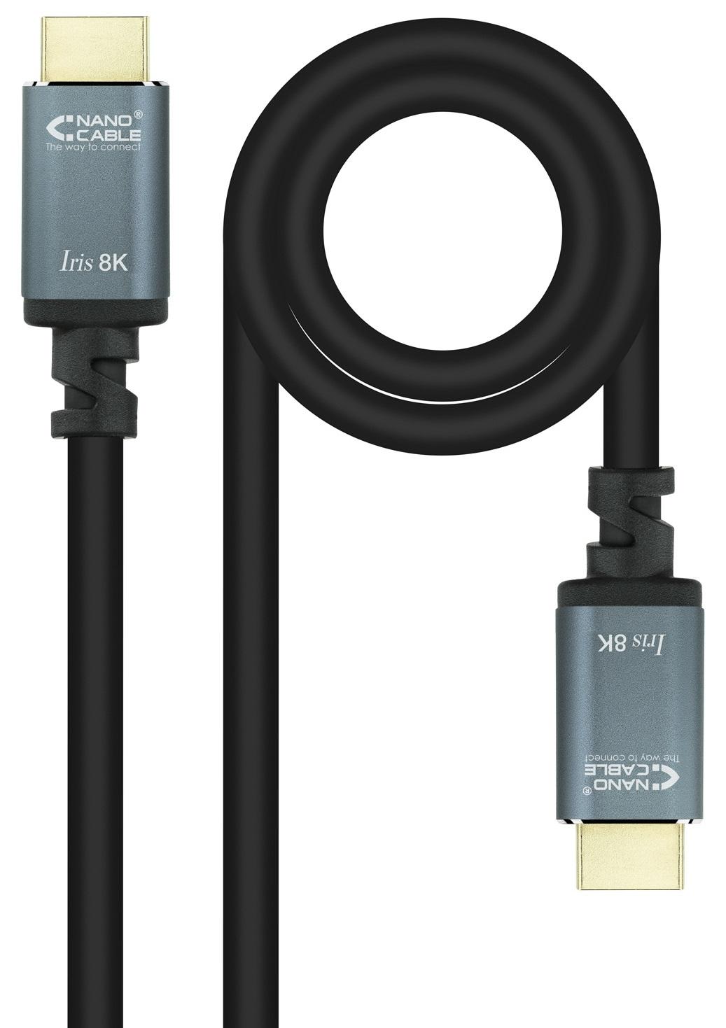 Cabo HDMI V2.1 8K Nanocable IRIS A M/M 10 M Preto