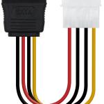 Cabo de Alimentação Interno MOLEX 4pin/M - SATA/F (16cm) - Nanocable