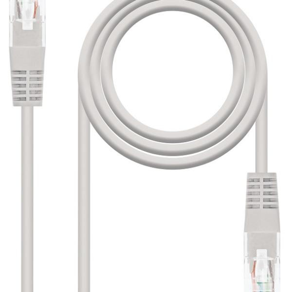 Cabo de Rede RJ45 CAT5e UTP Cinzento (25cm) - Nanocable
