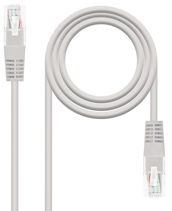 Cabo de Rede RJ45 Cat5e U/UTP Cinzento (2 mts) - Nanocable