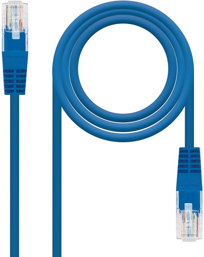 Cabo de Rede RJ45 Cat6 UTP AWG24 Azul (25cm) - Nanocable