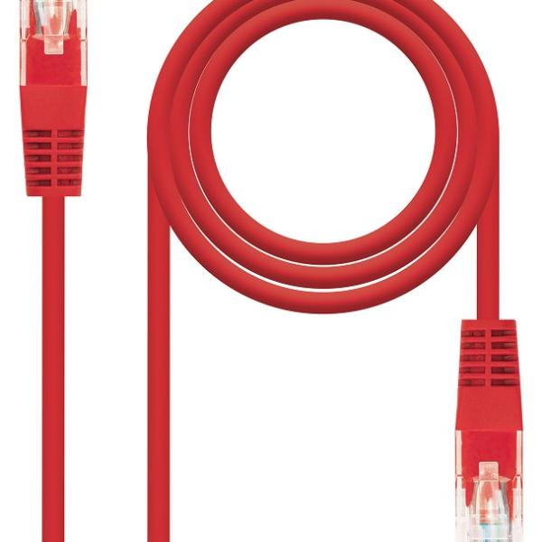 Cabo de Rede RJ45 Cat6e U/UTP Vermelho (2 mts) - Nanocable
