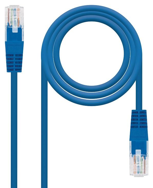 Cabo de Rede RJ45 Cat6e U/UTP Azul (3 mts) - Nanocable