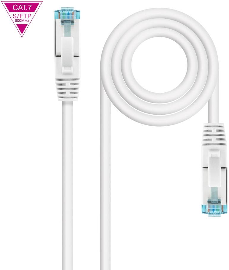 Cabo de Rede RJ45 Cat7 S - FTP AWG26 Branco (2 mts) - Nanocable