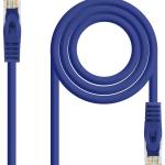 Cabo de Rede RJ45 Cat6a U/UTP (UTP) Azul (0.3m) - NANOCABLE