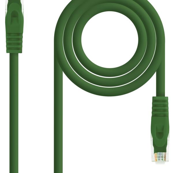 Cabo de Rede RJ45 Cat6a U/UTP (UTP) Verde (0.3m) - NANOCABLE