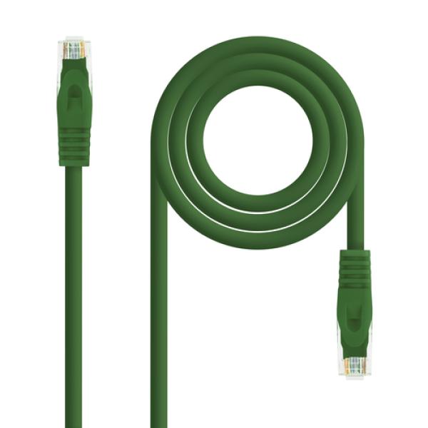 Cabo de Rede RJ45 Cat6a U/UTP Verde (50cm) - Nanocable