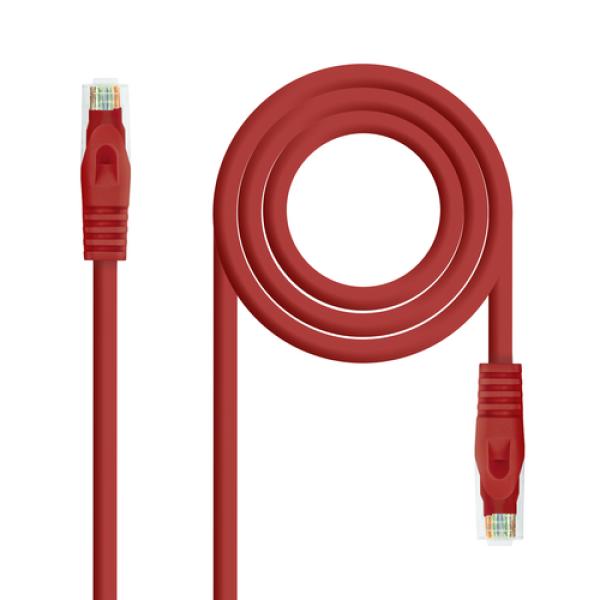 Cabo de Rede RJ45 Cat6a U/UTP Vermelho (2 mts) - Nanocable