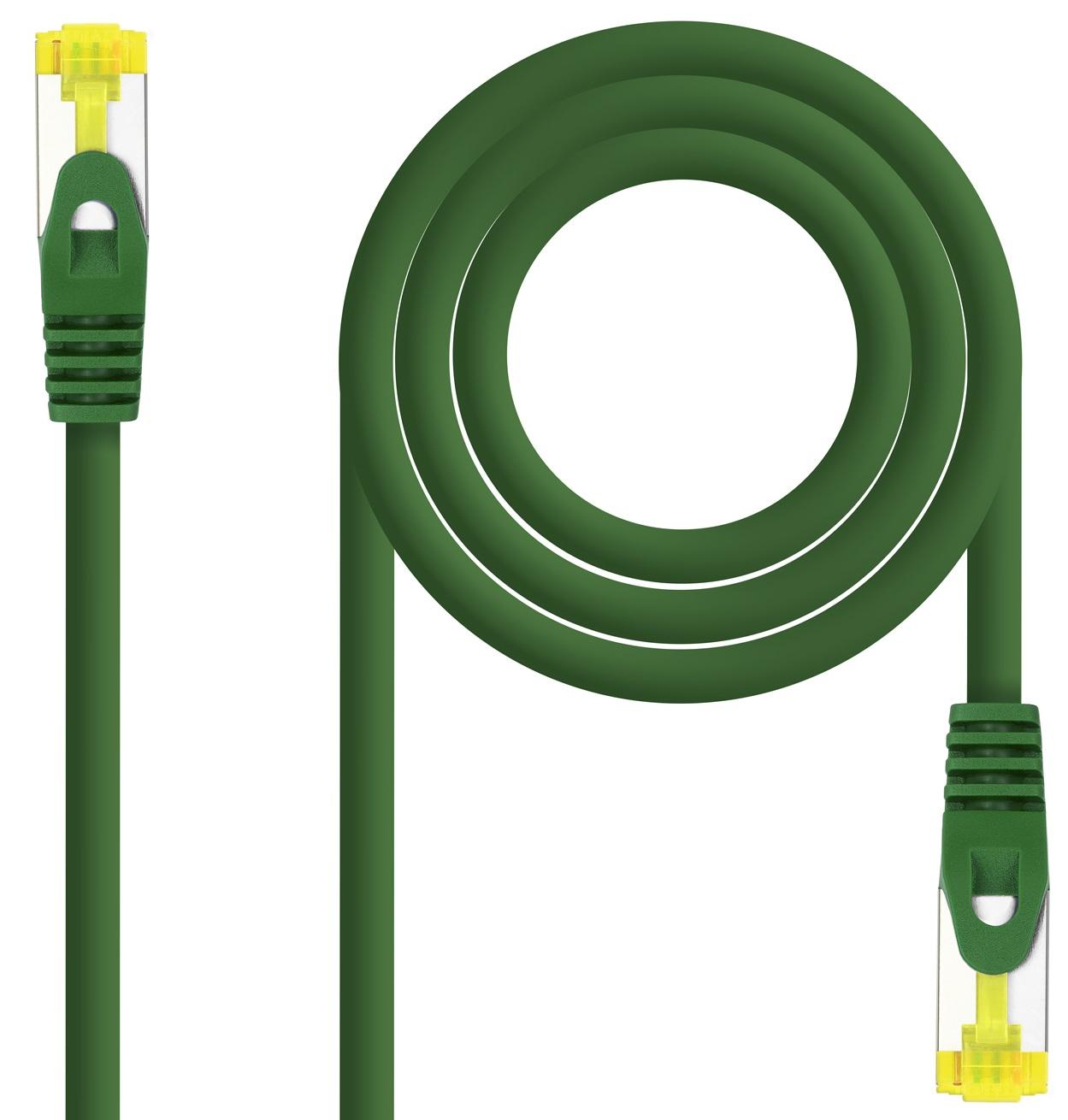 Cabo de Rede RJ45 Cat6a SF/UTP (S - FTP) Verde (0.25m) - NANOCABLE