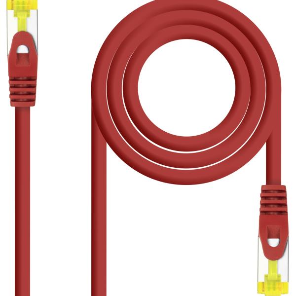 Cabo de Rede RJ45 Cat6a SF/UTP (S - FTP) Vermelho (0.25m) - NANOCABLE