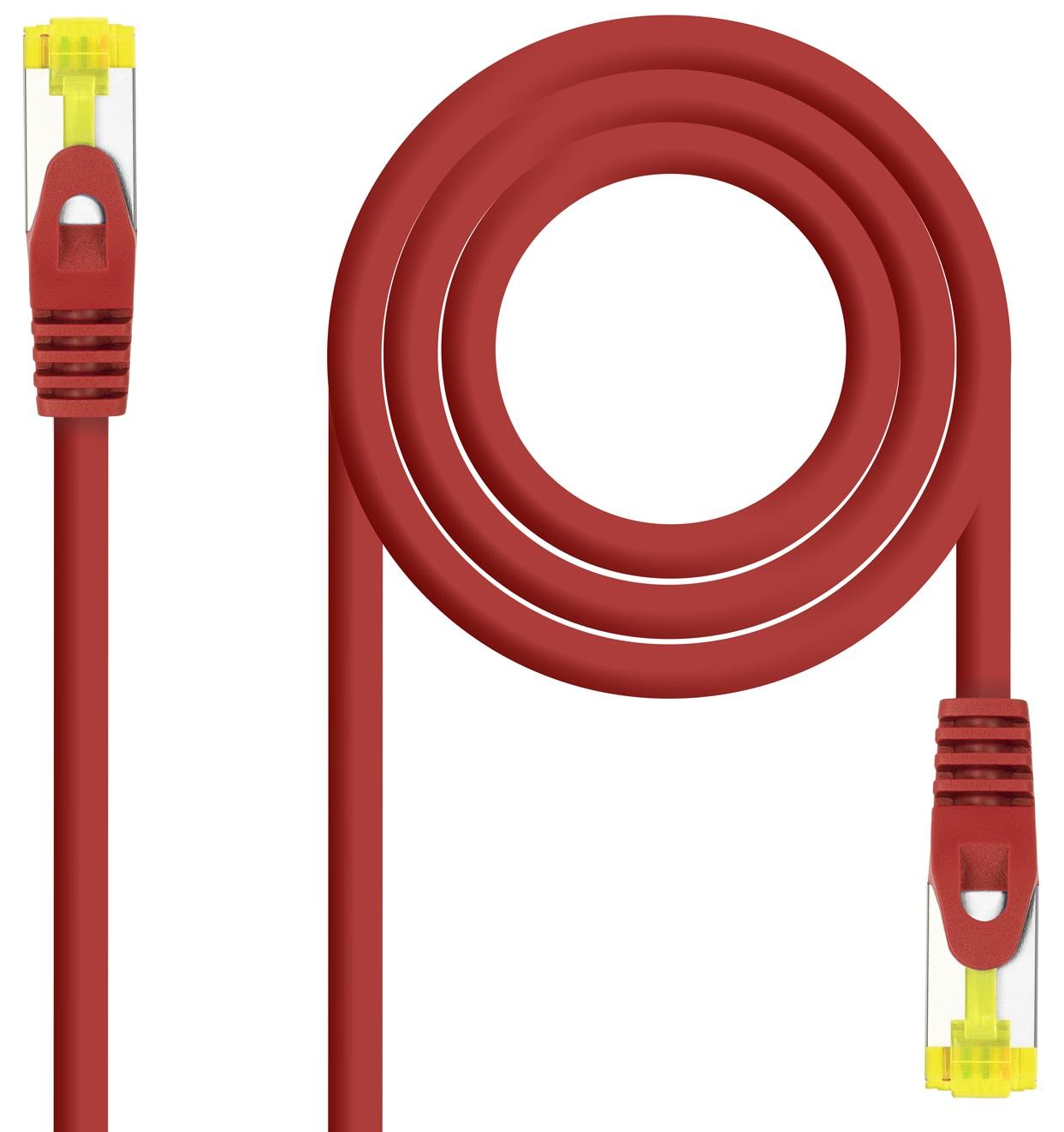 Cabo de Rede RJ45 Cat6a SF/UTP (S - FTP) Vermelho (0.25m) - NANOCABLE