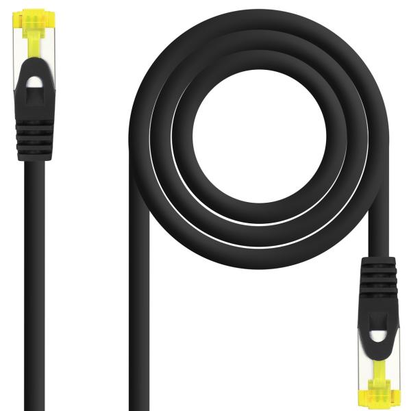 Cabo de Rede RJ45 Cat6a SF/UTP (S - FTP) Preto (0.3m) - NANOCABLE