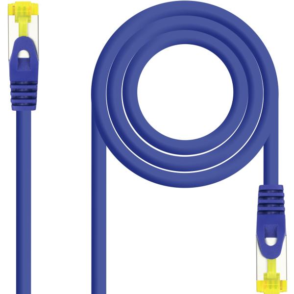 Cabo de Rede RJ45 Cat6a SF/UTP (S - FTP) Azul (0.3m) - NANOCABLE