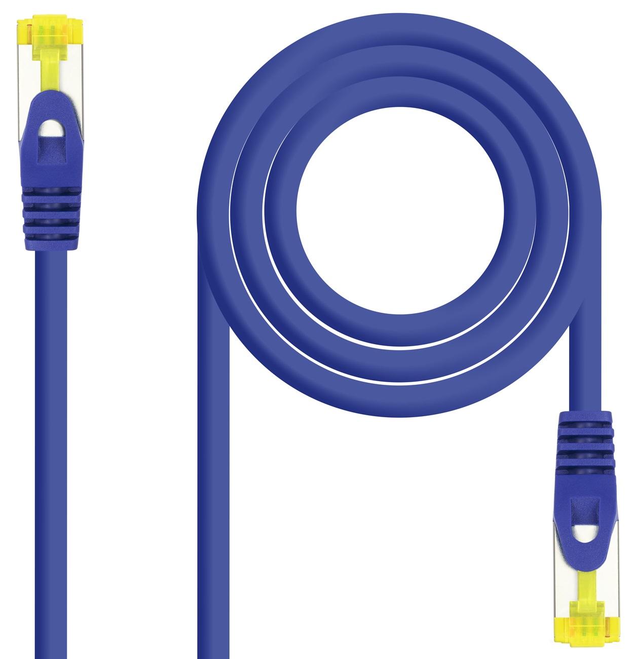 Cabo de Rede RJ45 Cat6a SF/UTP (S - FTP) Azul (0.3m) - NANOCABLE