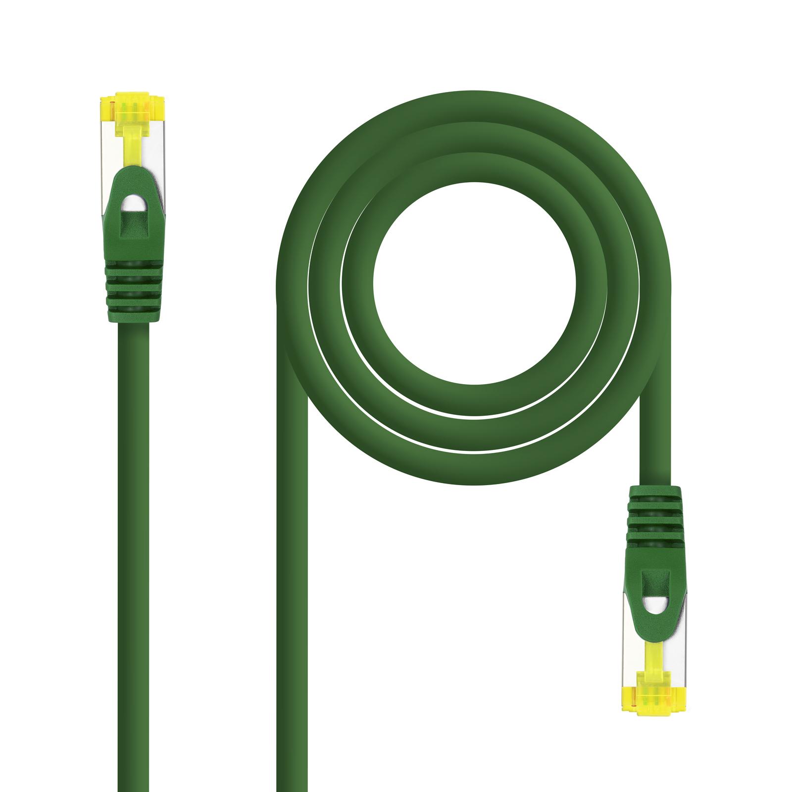 Cabo de Rede RJ45 Cat6a SF/UTP (S - FTP) Verde (0.3m) - NANOCABLE