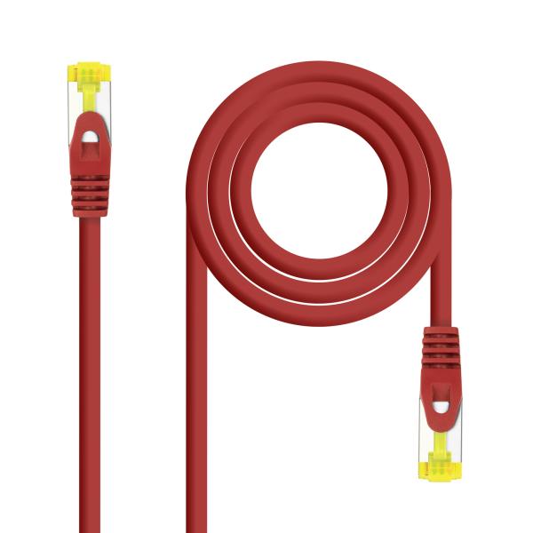 Cabo de Rede RJ45 Cat6a SF/UTP (S - FTP) Vermelho (0.3m) - NANOCABLE