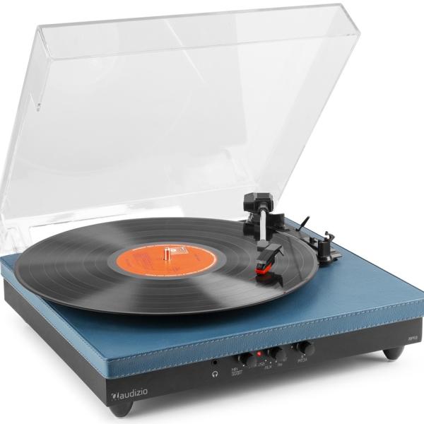 Gira Discos Bluetooth 33/45/78 RPM (RP113D) Azul Escuro - AUDIZIO