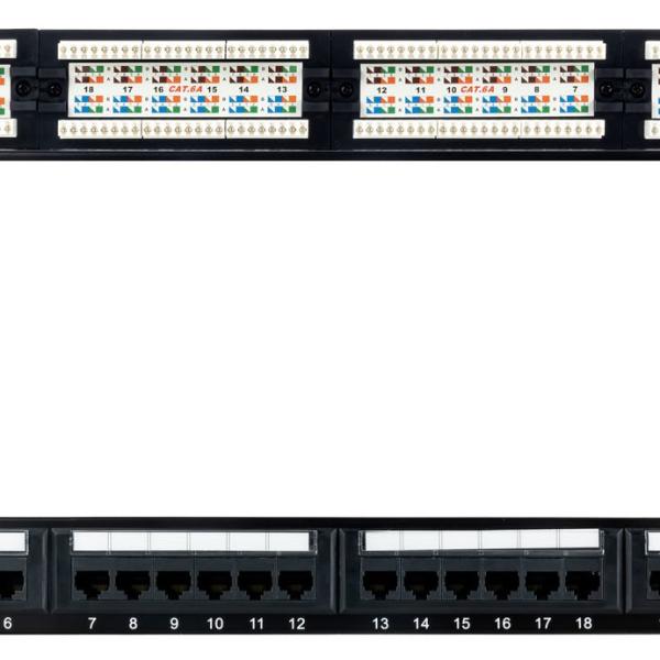 Painel de Conexões UTP 19 1U Cat6a (Preto) - NANOCABLE