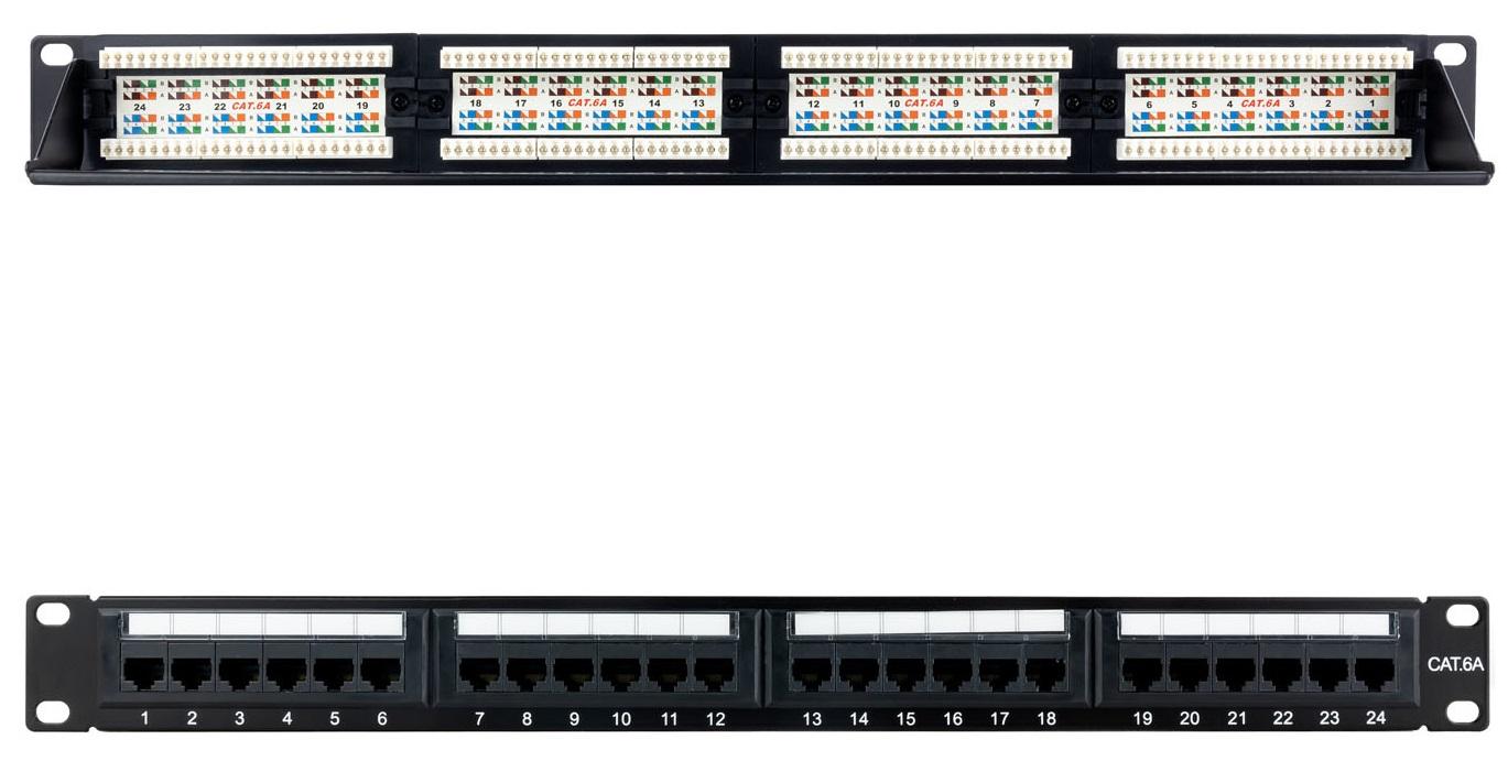 Painel de Conexões UTP 19 1U Cat6a (Preto) - NANOCABLE