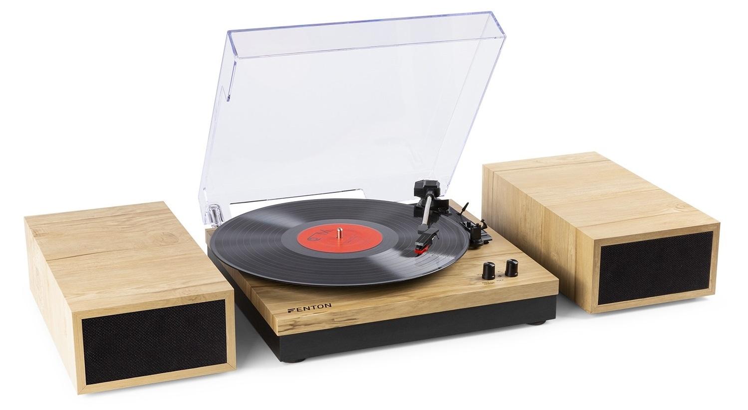 Gira Discos Bluetooth c/ Colunas (RP165L) Madeira Clara - FENTON