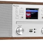 Rádio Digital Avola CD/BT/DAB+/Internet (Castanho Escuro/Prateado) - AUDIZIO