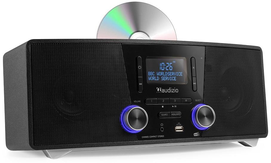 Sistema Hi - Fi Cannes 120W Bluetooh/CD/DAB+/FM/USB (Preto) - AUDIZIO