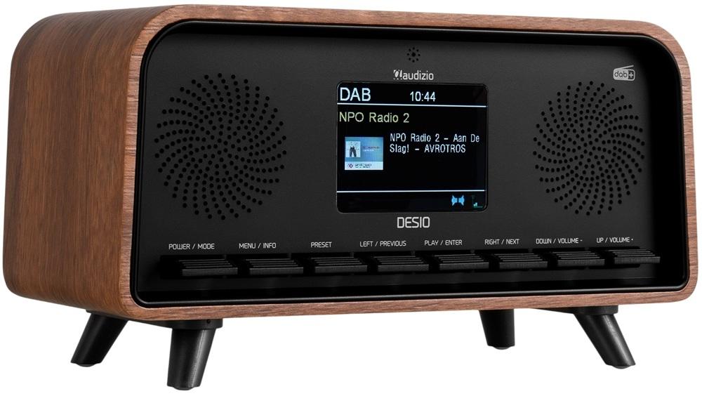 Rádio Desio DAB+/FM/BT c/ Ecrã LCD 2,4 (Madeira) - AUDIZIO