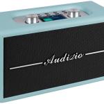 Rádio Portátil DAB+/ FM Retro Tune60 Bluetooth/USB/microSD c/ Controlo Remoto (Azul) - AUDIZIO