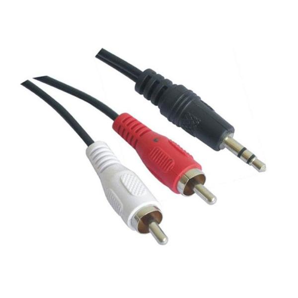 Cabo Jack 3,5mm Macho - 2x RCA Macho (3 mts) - Nanocable