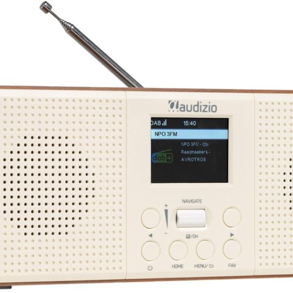 Rádio Digital Bucine DAB+/FM/Bluetooth c/ Ecrã LCD (Creme) - AUDIZIO