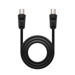 Cabo Coaxial TV Macho - TV Femea 9.5mm Preto (1,8 mts) - Nanocable