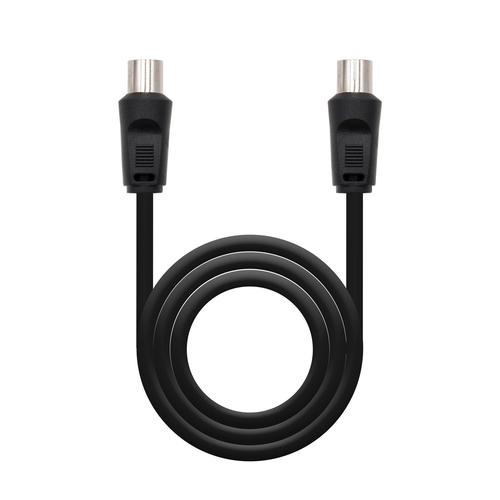 Cabo Coaxial TV Macho - TV Femea 9.5mm Preto (1,8 mts) - Nanocable